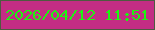文字の大きさ：5、枠の色：4e5a40、背景の色：c32d84、文字の色：1df411 無料ブログパーツのブログ時計