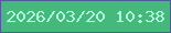 文字の大きさ：2、枠の色：4e5b99、背景の色：45b87c、文字の色：b0fadd 無料ブログパーツのブログ時計