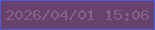 文字の大きさ：2、枠の色：4e5bd9、背景の色：68416d、文字の色：866284 無料ブログパーツのブログ時計