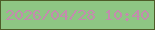 文字の大きさ：2、枠の色：4e5c28、背景の色：8ec683、文字の色：c48bae 無料ブログパーツのブログ時計