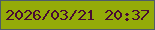 文字の大きさ：2、枠の色：4e5c68、背景の色：94ab08、文字の色：490a33 無料ブログパーツのブログ時計