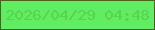 文字の大きさ：1、枠の色：4e5f25、背景の色：62ec62、文字の色：58d34d 無料ブログパーツのブログ時計