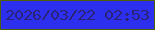 文字の大きさ：2、枠の色：4e6004、背景の色：2c30ee、文字の色：2b2376 無料ブログパーツのブログ時計