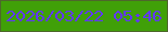 文字の大きさ：2、枠の色：4e672b、背景の色：40a008、文字の色：6136fd 無料ブログパーツのブログ時計