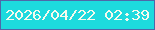 文字の大きさ：1、枠の色：4e67a9、背景の色：1ddade、文字の色：f4faed 無料ブログパーツのブログ時計