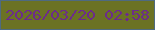 文字の大きさ：5、枠の色：4e6a81、背景の色：6b7224、文字の色：6c2c8b 無料ブログパーツのブログ時計