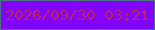 文字の大きさ：4、枠の色：4e6e81、背景の色：8003fe、文字の色：c0205b 無料ブログパーツのブログ時計