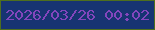 文字の大きさ：3、枠の色：4e6f1e、背景の色：173472、文字の色：8346bc 無料ブログパーツのブログ時計