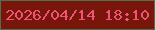 文字の大きさ：3、枠の色：4e724d、背景の色：78160c、文字の色：f05474 無料ブログパーツのブログ時計