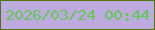 文字の大きさ：3、枠の色：4e770b、背景の色：beaade、文字の色：5fcb50 無料ブログパーツのブログ時計