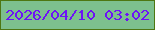 文字の大きさ：2、枠の色：4e7712、背景の色：7dc08e、文字の色：6d13f6 無料ブログパーツのブログ時計