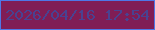 文字の大きさ：3、枠の色：4e77e7、背景の色：801d55、文字の色：494291 無料ブログパーツのブログ時計