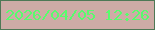 文字の大きさ：4、枠の色：4e7855、背景の色：ceaba6、文字の色：58fc6d 無料ブログパーツのブログ時計