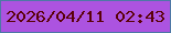 文字の大きさ：4、枠の色：4e78a6、背景の色：ac53e0、文字の色：5a0109 無料ブログパーツのブログ時計