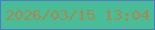 文字の大きさ：5、枠の色：4e7ac1、背景の色：49bc98、文字の色：ac8650 無料ブログパーツのブログ時計