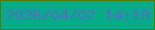 文字の大きさ：4、枠の色：4e7b04、背景の色：07ab87、文字の色：516fc7 無料ブログパーツのブログ時計