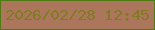 文字の大きさ：3、枠の色：4e7b12、背景の色：ac765c、文字の色：807a20 無料ブログパーツのブログ時計