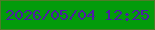文字の大きさ：1、枠の色：4e7c28、背景の色：039b0b、文字の色：4c1da3 無料ブログパーツのブログ時計