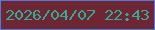 文字の大きさ：3、枠の色：4e7cd9、背景の色：6e2534、文字の色：34aa92 無料ブログパーツのブログ時計