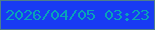 文字の大きさ：5、枠の色：4e7e8c、背景の色：183bf3、文字の色：09a2b9 無料ブログパーツのブログ時計
