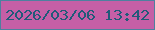 文字の大きさ：5、枠の色：4e809f、背景の色：c55fa6、文字の色：215a79 無料ブログパーツのブログ時計