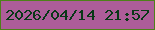 文字の大きさ：5、枠の色：4e8119、背景の色：ad5d99、文字の色：083817 無料ブログパーツのブログ時計