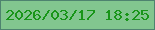 文字の大きさ：1、枠の色：4e836f、背景の色：82c68f、文字の色：189519 無料ブログパーツのブログ時計