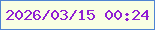 文字の大きさ：5、枠の色：4e84d2、背景の色：f8fee3、文字の色：8f1ed3 無料ブログパーツのブログ時計
