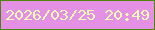 文字の大きさ：4、枠の色：4e8604、背景の色：e491e5、文字の色：f8fcb7 無料ブログパーツのブログ時計