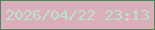 文字の大きさ：4、枠の色：4e8759、背景の色：dbaebb、文字の色：b9e4cc 無料ブログパーツのブログ時計