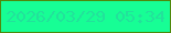 文字の大きさ：1、枠の色：4e890c、背景の色：17fe95、文字の色：23e19b 無料ブログパーツのブログ時計