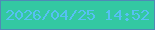 文字の大きさ：5、枠の色：4e8ab6、背景の色：33c8a2、文字の色：56c0f3 無料ブログパーツのブログ時計