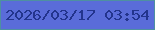 文字の大きさ：5、枠の色：4e90a1、背景の色：5a6cd9、文字の色：23348d 無料ブログパーツのブログ時計