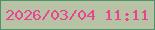文字の大きさ：4、枠の色：4e9269、背景の色：b8c2a4、文字の色：ea438f 無料ブログパーツのブログ時計