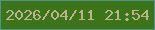 文字の大きさ：1、枠の色：4e9391、背景の色：3c7419、文字の色：bdb48f 無料ブログパーツのブログ時計