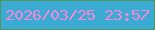 文字の大きさ：3、枠の色：4e955e、背景の色：3cabd3、文字の色：f788d9 無料ブログパーツのブログ時計