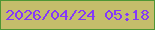 文字の大きさ：2、枠の色：4e9634、背景の色：c4bd6b、文字の色：8438f9 無料ブログパーツのブログ時計