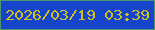 文字の大きさ：3、枠の色：4e9672、背景の色：1645cb、文字の色：d1bf1e 無料ブログパーツのブログ時計
