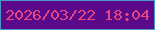 文字の大きさ：2、枠の色：4e96c6、背景の色：59098a、文字の色：e84583 無料ブログパーツのブログ時計