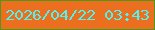 文字の大きさ：1、枠の色：4e991a、背景の色：ec6e1f、文字の色：50f2f0 無料ブログパーツのブログ時計
