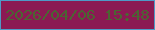 文字の大きさ：1、枠の色：4e9ac7、背景の色：8b1a53、文字の色：4b6532 無料ブログパーツのブログ時計