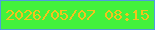 文字の大きさ：2、枠の色：4e9edd、背景の色：43f23c、文字の色：f3c31d 無料ブログパーツのブログ時計