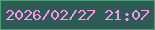 文字の大きさ：4、枠の色：4e9f78、背景の色：2e5b53、文字の色：f997f0 無料ブログパーツのブログ時計