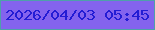 文字の大きさ：2、枠の色：4ea0aa、背景の色：8463ee、文字の色：231cd4 無料ブログパーツのブログ時計