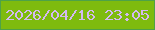 文字の大きさ：5、枠の色：4ea248、背景の色：7ebb0e、文字の色：d3baf1 無料ブログパーツのブログ時計