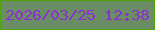 文字の大きさ：2、枠の色：4ea406、背景の色：6b8d65、文字の色：8d2ed5 無料ブログパーツのブログ時計
