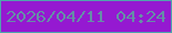文字の大きさ：5、枠の色：4ea5ad、背景の色：9519d1、文字の色：658ea7 無料ブログパーツのブログ時計