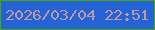 文字の大きさ：5、枠の色：4ea60b、背景の色：2463d5、文字の色：bf99a3 無料ブログパーツのブログ時計