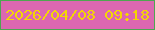 文字の大きさ：3、枠の色：4ea651、背景の色：dc67b1、文字の色：f4d603 無料ブログパーツのブログ時計