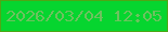 文字の大きさ：5、枠の色：4ea715、背景の色：06d52f、文字の色：6cc25e 無料ブログパーツのブログ時計